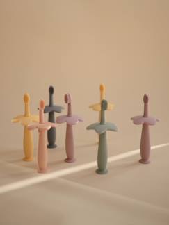 Puériculture-Toilette de bébé-Brosse à dents d'apprentissage en silicone