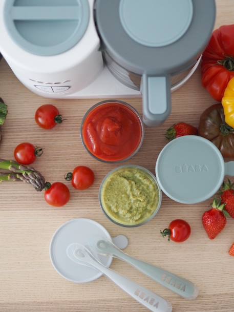 Robot cuiseur 6 en 1 Babycook Neo beige+bleu nuit+eucalyptus+gris et blanc 33 - vertbaudet enfant 
