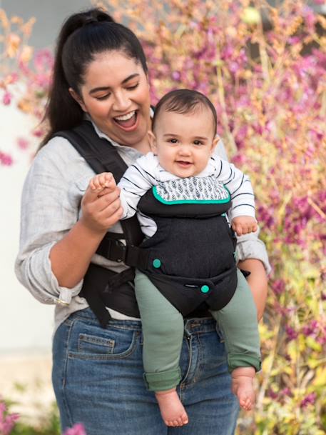 Porte-bébé avec bavoir lavable Flip 4 en 1 noir 3 - vertbaudet enfant 