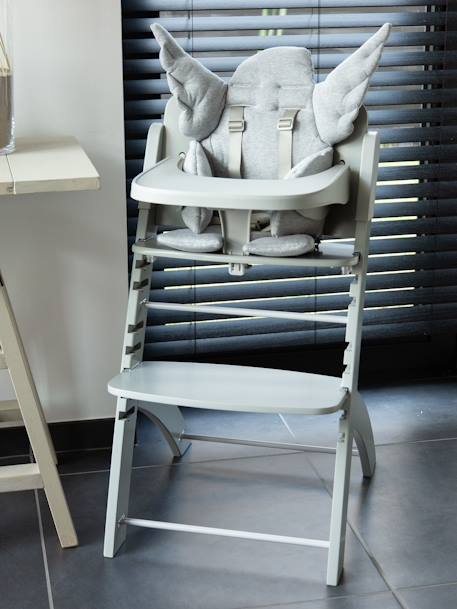 Chaise haute évolutive CHILDHOME Evosit blanc+gris+noir 10 - vertbaudet enfant 