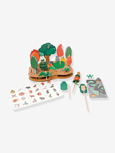 Kit ludo-éducatif 2 en 1 - La Forêt - Crée ta maquette de forêt en 3D ! - PANDACRAFT vert 3 - vertbaudet enfant 