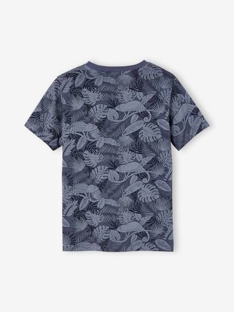 T-shirt motifs graphiques garçon manches courtes bleu ardoise+cannelle+lichen+terracotta 2 - vertbaudet enfant 