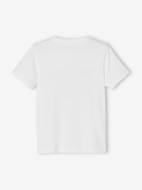 T-shirt motif crayonné garçon manches courtes blanc+BLEU 2 - vertbaudet enfant 