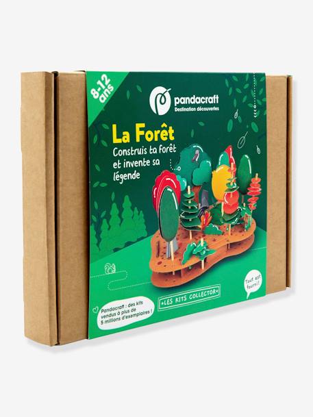 Kit ludo-éducatif 2 en 1 - La Forêt - Crée ta maquette de forêt en 3D ! - PANDACRAFT vert 1 - vertbaudet enfant 