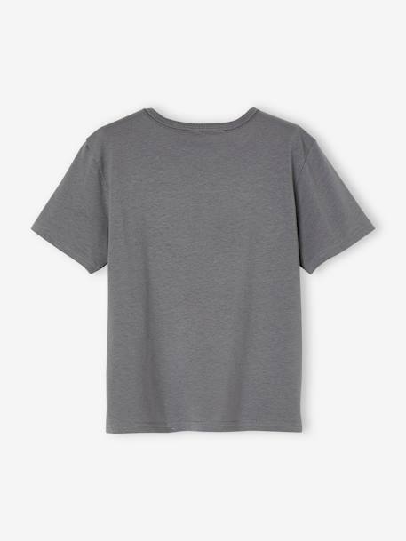 T-shirt motifs graphiques garçon manches courtes bleu clair+ECRU+gris souris+lavande 10 - vertbaudet enfant 