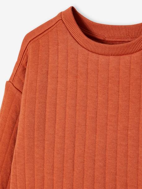 Sweat matelassé garçon terracotta 6 - vertbaudet enfant 