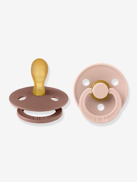 Lot de 2 sucettes-tétines Colour, taille 1 de 0 à 6 mois Ivoire/vert sauge+Terracotta/rose poudre 2 - vertbaudet enfant 