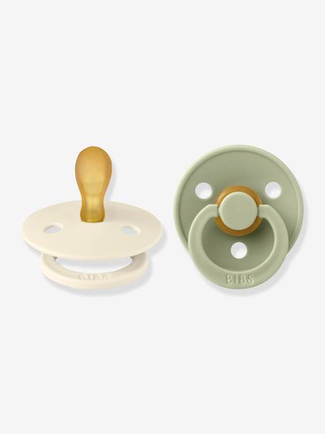 Lot de 2 sucettes-tétines Colour, taille 1 de 0 à 6 mois Ivoire/vert sauge+Terracotta/rose poudre 1 - vertbaudet enfant 