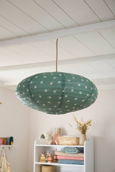 Abat-jour pour suspension boule en papier vert 3 - vertbaudet enfant 