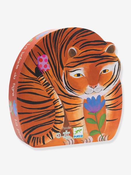 Puzzle 24 pièces La balade du Tigre DJECO orange 1 - vertbaudet enfant 