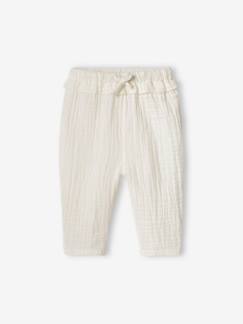 Bébé-Pantalon, jean-Pantalon bébé fille en gaze de coton