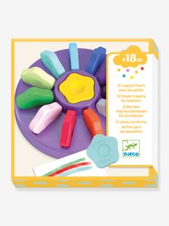 Jouet-Activités artistiques et musicales-12 crayons Fleurs DJECO