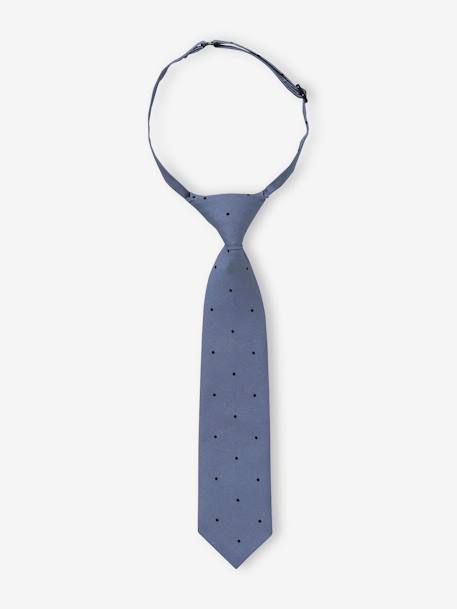 Cravate imprimée à pois garçon bleu 1 - vertbaudet enfant 
