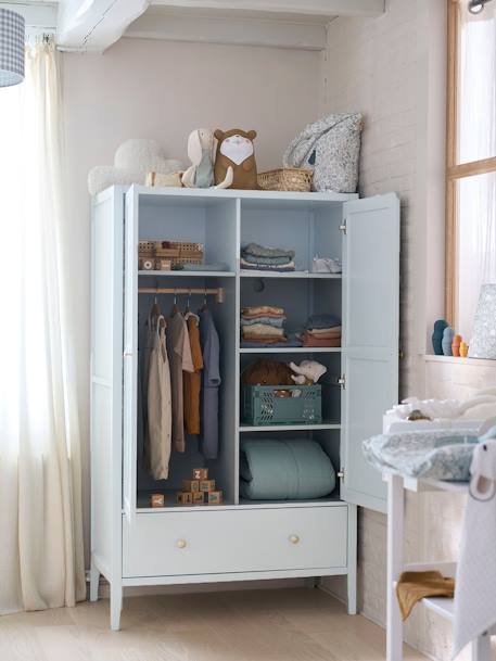 Armoire 2 portes PARISIENNE vert de gris 2 - vertbaudet enfant 