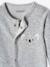 Pyjama bébé mixte velours animal personnalisable beige chiné+gris chiné 15 - vertbaudet enfant 