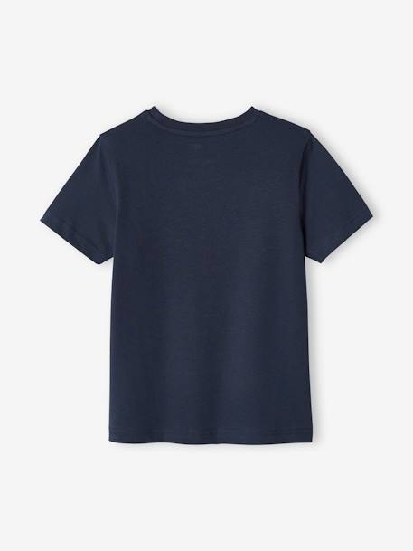 T-shirt imprimé Basics garçon manches courtes blanc+BLEU AQUA+bleu nuit+bleu roi+jaune+menthe+vert sauge 10 - vertbaudet enfant 