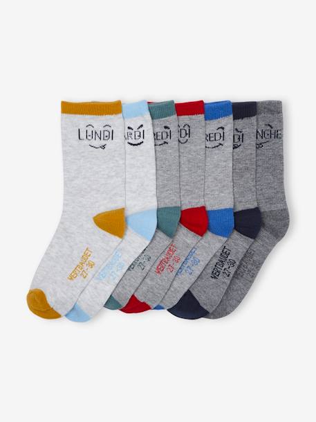 Garçon-Sous-vêtement-Chaussettes-Lot de 7 paires de chaussettes semainier fun