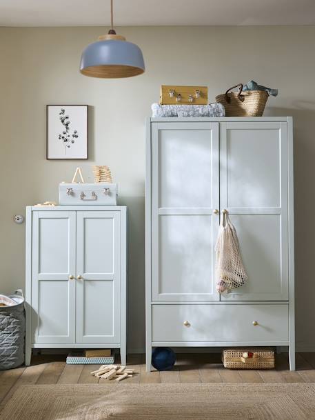 Armoire 2 portes PARISIENNE vert de gris 3 - vertbaudet enfant 
