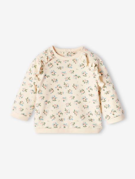 Sweat bébé fille volanté à message rose pâle 3 - vertbaudet enfant 