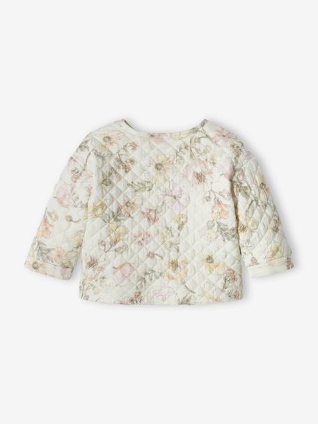 Cardigan croisé forme brassière bébé matelassé coquille d'oeuf+écru+vanille 6 - vertbaudet enfant 