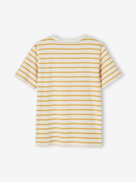 BRENDY T-SHIRT FILLE À MANCHES LONGUES À RAYURES BLANCHES / BLEUES