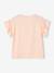 T-shirt à message en encre gonflante fille manches courtes volantées rose pâle 5 - vertbaudet enfant 