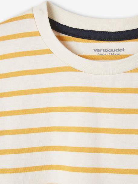T-shirt garçon rayé manches courtes bleu azur+dark bleu indigo rayé+rayé jaune+rayé rouge+sauge rayé 12 - vertbaudet enfant 