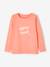 Tee-shirt à message Basics fille corail+écru+marron foncé+rose+vert sauge 1 - vertbaudet enfant 