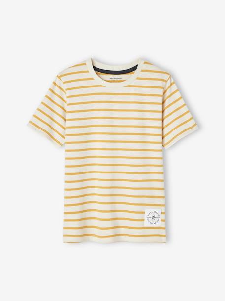 T-shirt garçon rayé manches courtes bleu azur+dark bleu indigo rayé+rayé jaune+rayé rouge+sauge rayé 10 - vertbaudet enfant 