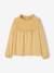 Tee-shirt blouse détail en broderie anglaise fille aubergine+jaune pâle+rose poudré+vert foncé 4 - vertbaudet enfant 
