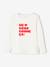 Tee-shirt à message Basics fille corail+écru+marron foncé+rose+vert sauge 5 - vertbaudet enfant 