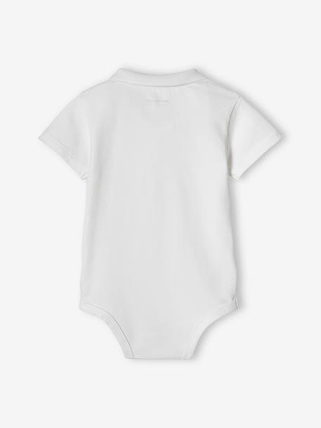 Lot de 2 bodies bébé naissance ouverture polo bleu ciel+écru 4 - vertbaudet enfant 