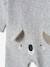 Pyjama bébé mixte velours animal personnalisable beige chiné+gris chiné 17 - vertbaudet enfant 