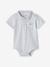 Lot de 2 bodies bébé naissance ouverture polo bleu ciel+écru 3 - vertbaudet enfant 