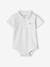Lot de 2 bodies bébé naissance ouverture polo bleu ciel+écru 2 - vertbaudet enfant 