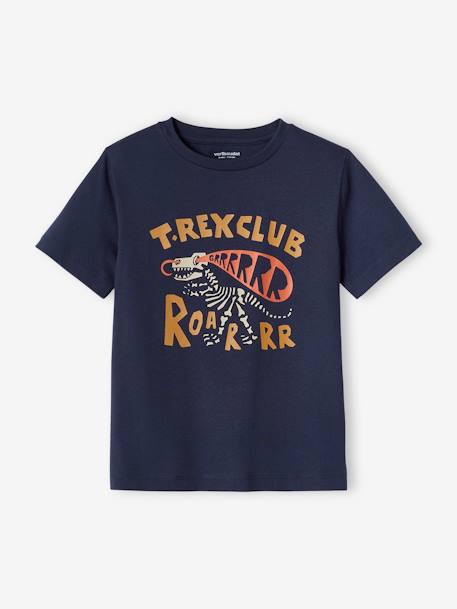 T-shirt dinosaure garçon beige+bleu nuit 4 - vertbaudet enfant 