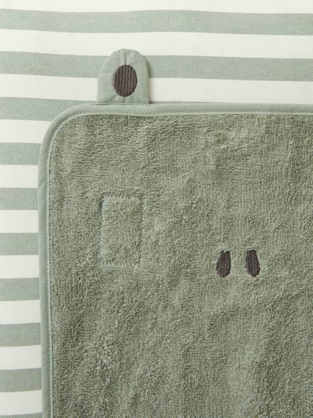 Housse matelas à langer personnalisable TREK rayé vert 4 - vertbaudet enfant 