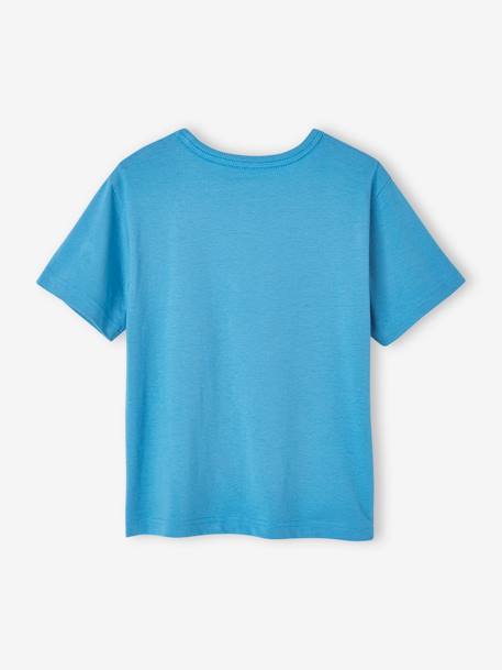 T-shirt maxi motif détails encre gonflante garçon bleu azur 2 - vertbaudet enfant 