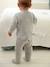 Pyjama bébé mixte velours animal personnalisable beige chiné+gris chiné 10 - vertbaudet enfant 