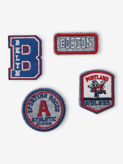 -Lot de 4 badges thermocollants garçon