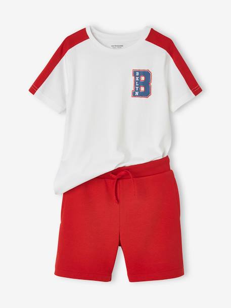 Ensemble sport tee-shirt et short team Brooklyn garçon bleu roi 1 - vertbaudet enfant 