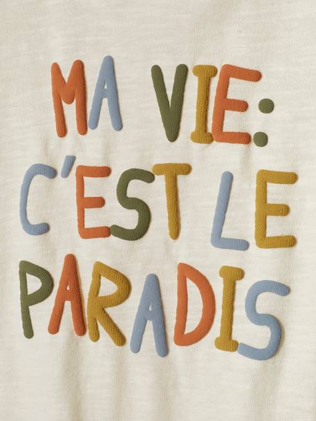 T-shirt bébé à message manches courtes écru 3 - vertbaudet enfant 