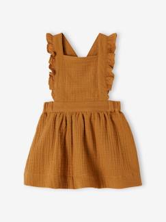 -Robe-salopette en gaze de coton bébé