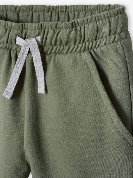 Pantalon garçon jogger en molleton encre+noir imprimé+vert sauge 9 - vertbaudet enfant 