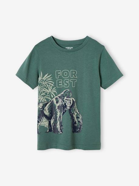 T-shirt animal en coton bio garçon bleu ciel+vert sauge 6 - vertbaudet enfant 