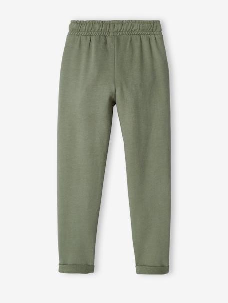 Pantalon garçon jogger en molleton encre+noir imprimé+vert sauge 8 - vertbaudet enfant 