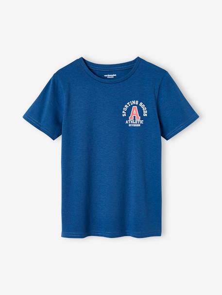 T-shirt team sport Basics garçon bleu roi+gris chiné 3 - vertbaudet enfant 