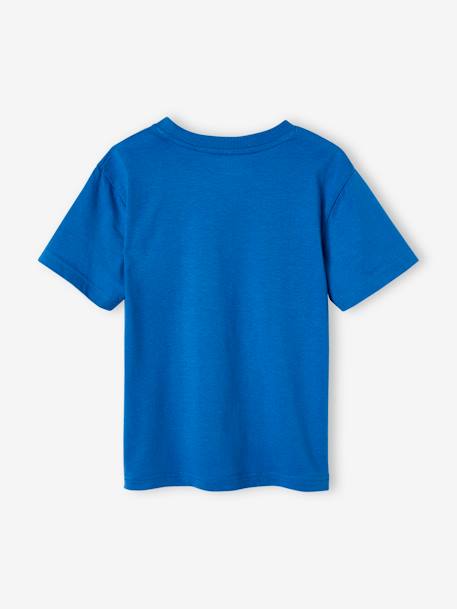 T-shirt garçon motif effet 3-D bleu électrique+écru 2 - vertbaudet enfant 