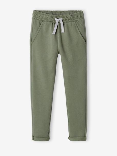 Pantalon garçon jogger en molleton encre+noir imprimé+vert sauge 7 - vertbaudet enfant 