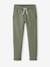 Pantalon garçon jogger en molleton encre+noir imprimé+vert sauge 7 - vertbaudet enfant 